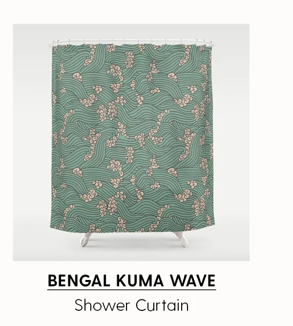 Bengal Kuma Wave | Shower Curtain