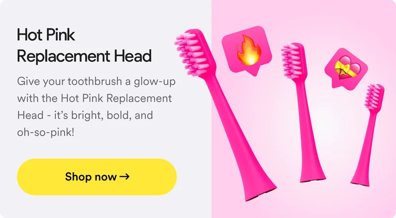 Hot pink replacement head. Give your toothbrush a glow-up with the Hot Pink Replacement Head - it’s bright, bold, and oh-so-pink! Shop now.