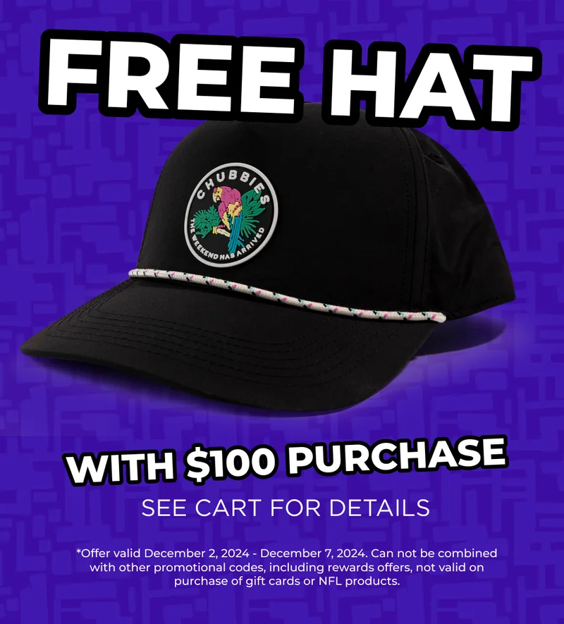 FREE HAT WITH $100 PURCHASE