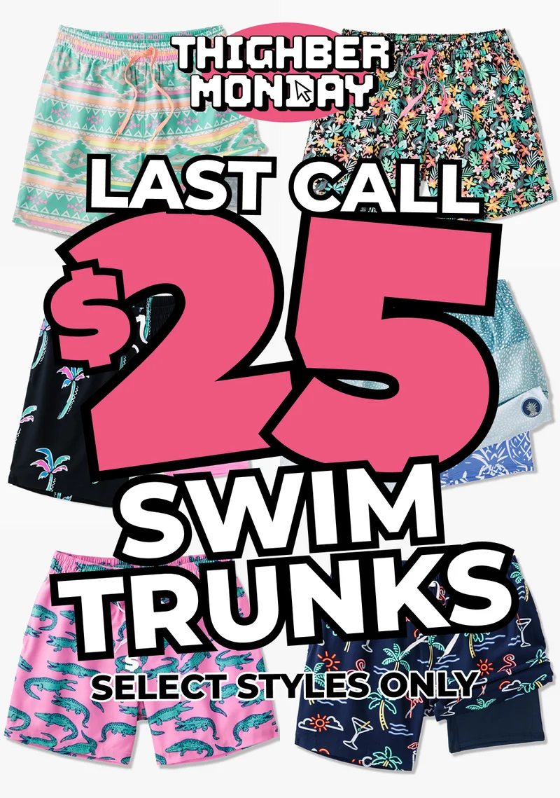 LAST CALL: $25 SWIM TRUNKS