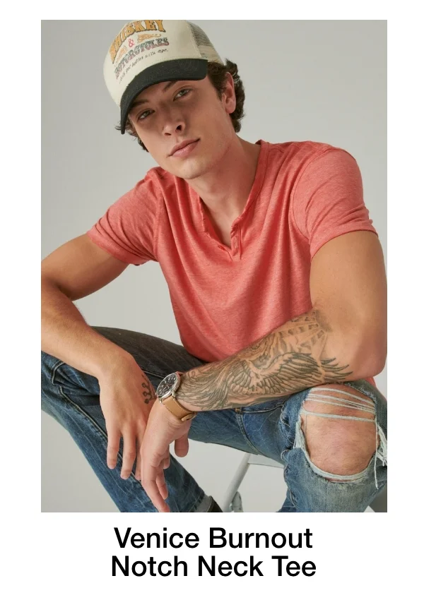 Venice Burnout | Notch Neck Tee