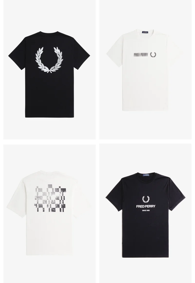 Mens Fred Perry T-shirt Collage