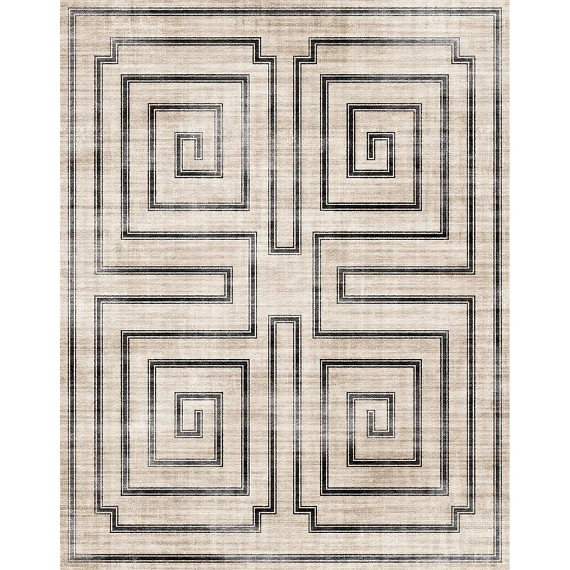 Image of Noa Natural Black Rug