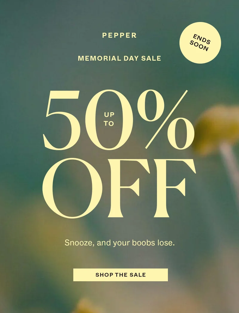 Up to 50% Off Ends Soon