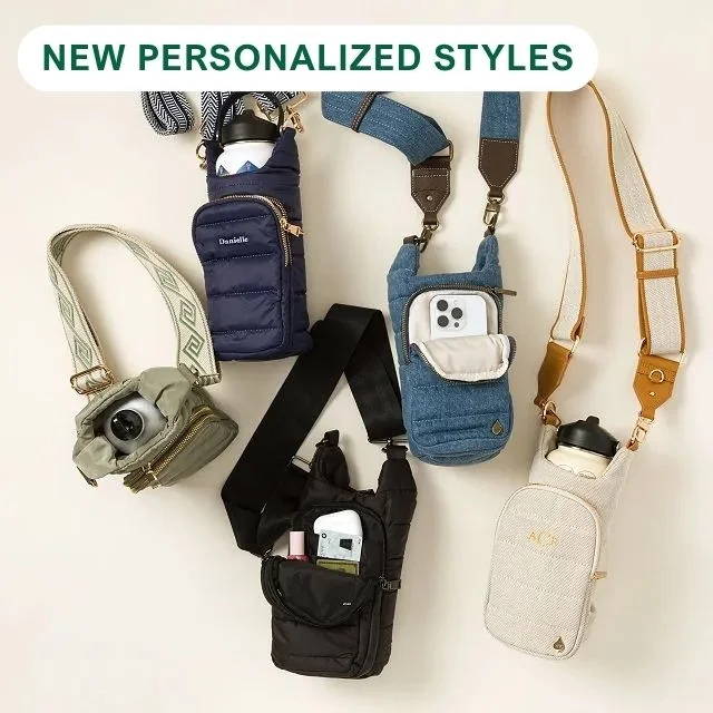 Personalized Crossbody Water Bottle Bag