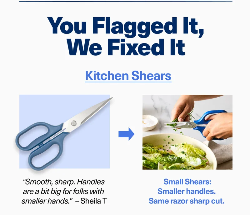 You flagged it, we fixed it | Kitchen shears