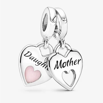 Double Heart Split Dangle Charm