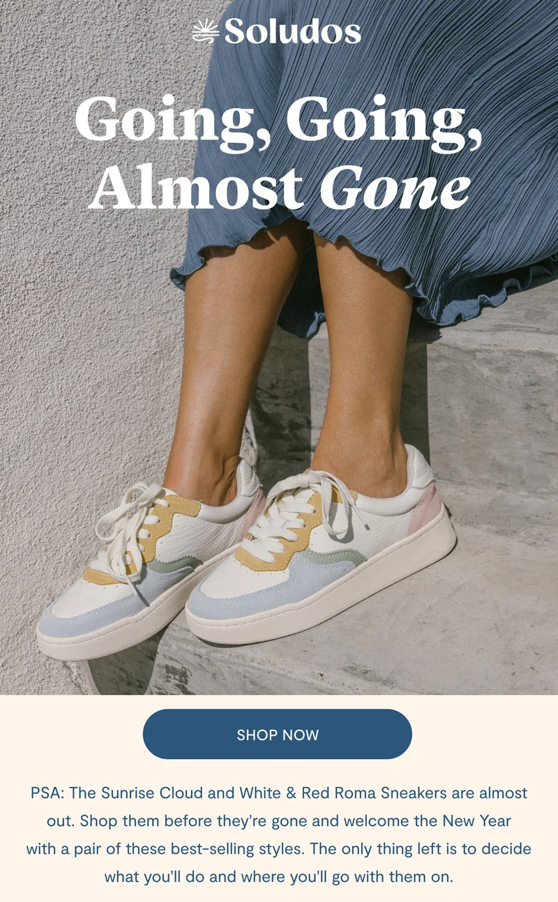 Soludos Roma Sneaker - Going, Going Almost Gone
