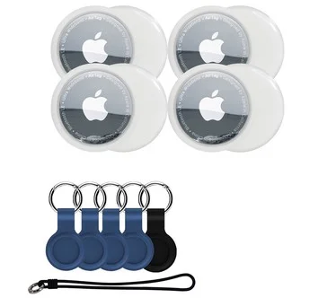 Apple AirTags 4-pack with Luggage Strap and Colored Keychains