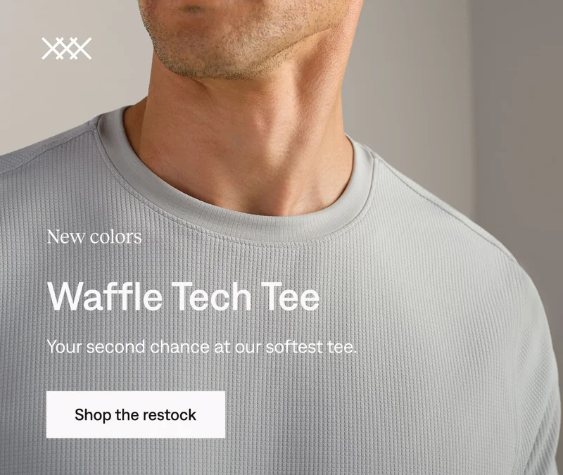 RHONE: New colors in the Waffle Tech Tee. Shop the restock