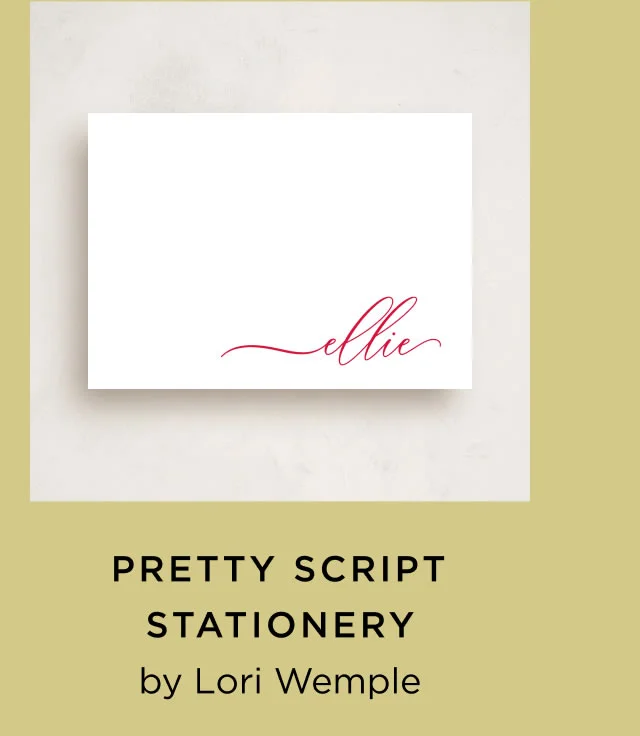 Pretty Script Stationery