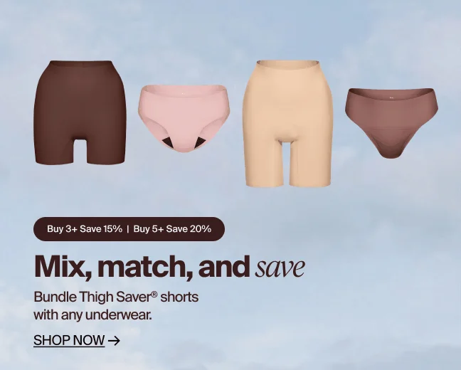 Mix, Match and Save - Bundle Thigh Saver shorts with any underwear. SHOP NOW