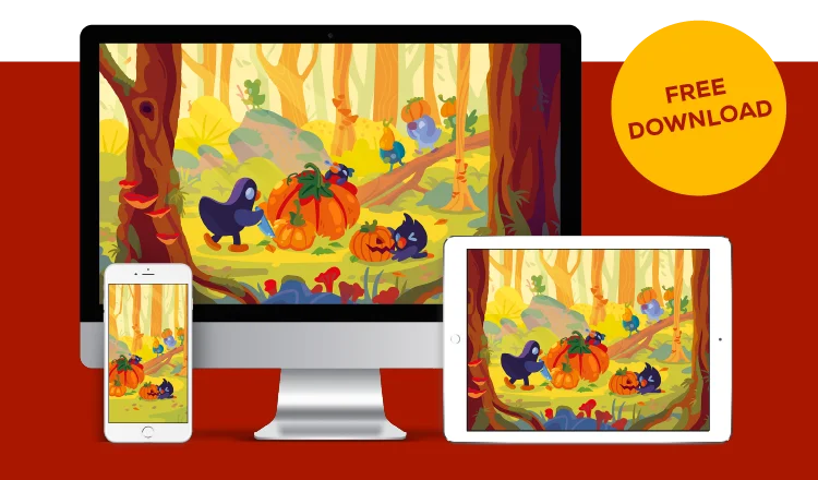 Free Cozy Wallpaper Set featuring Duck & Friends