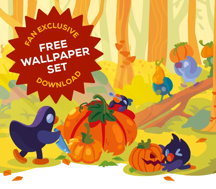 Free Cozy Wallpaper Set featuring Duck & Friends