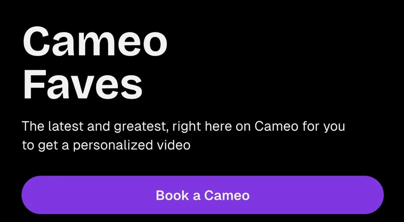 Cameo Faves - Book a Cameo