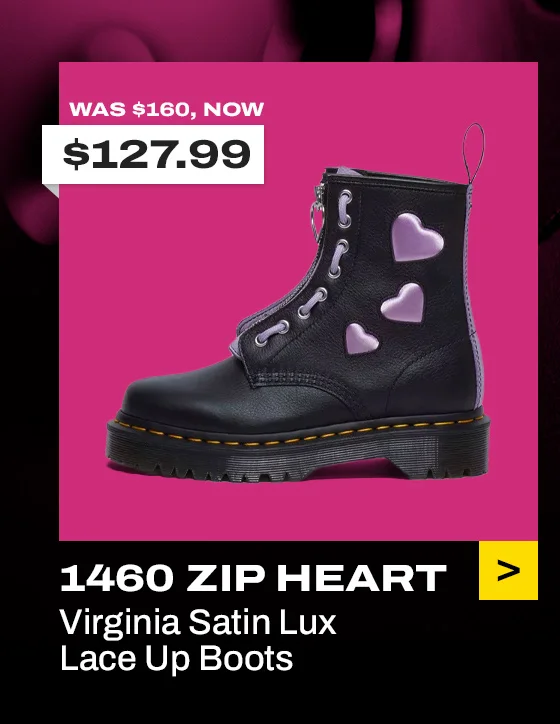 1460 Zip Heart Virginia Satin Lux Lace Up Boots
