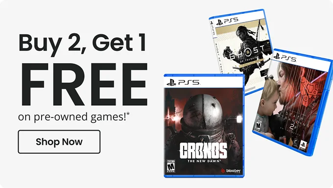 Buy 2, Get 1 FREE on pre-owned games!* | Shop Now