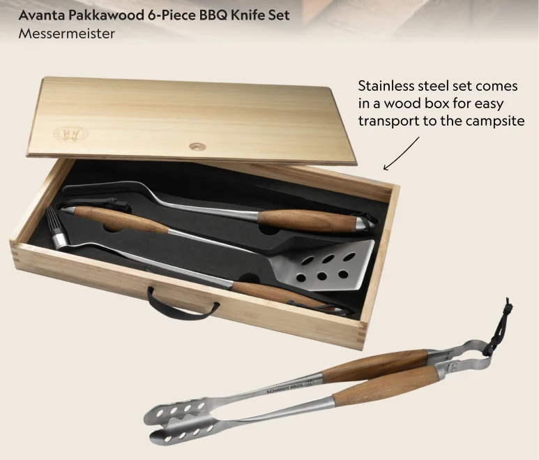 Avanta Pakkawood 6-Piece BBQ Knife Set
