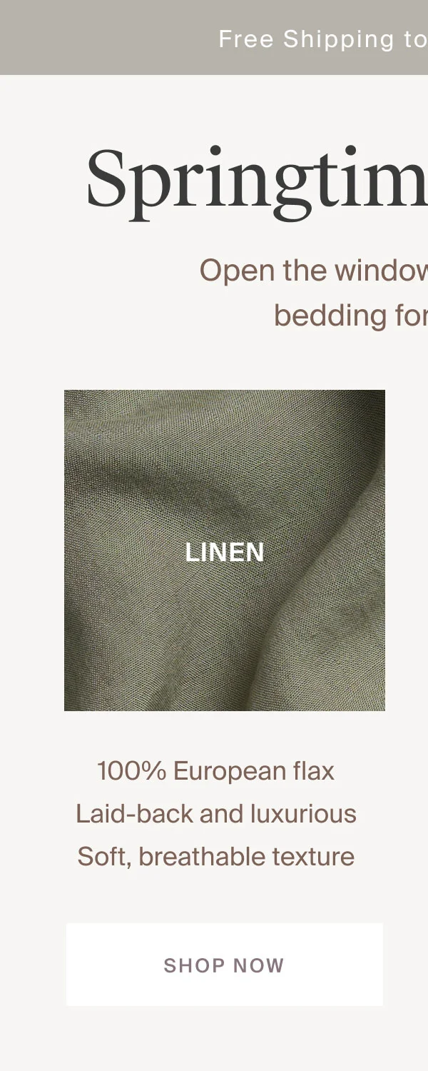 Linen Bedding | Shop Now