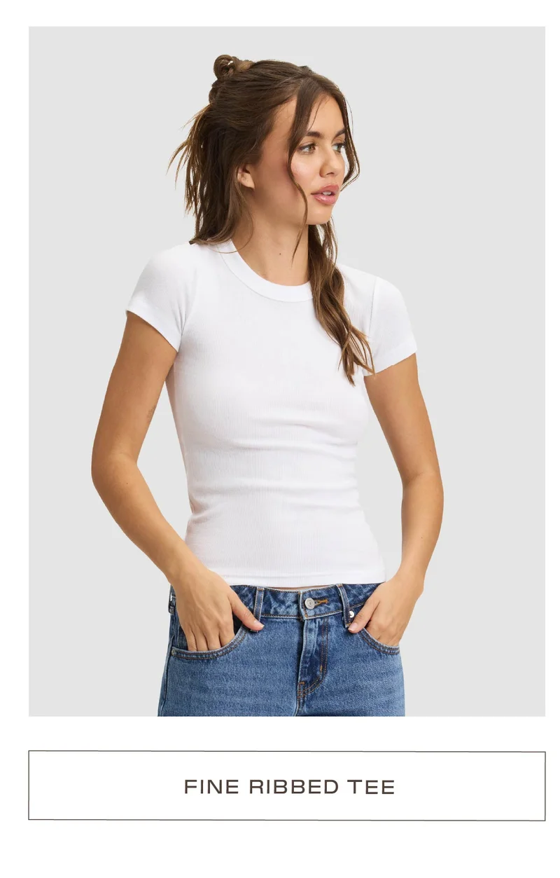 Fine Ribbed Tee - Shop Now