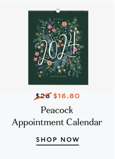 2024 Peacock Appointment Calendar