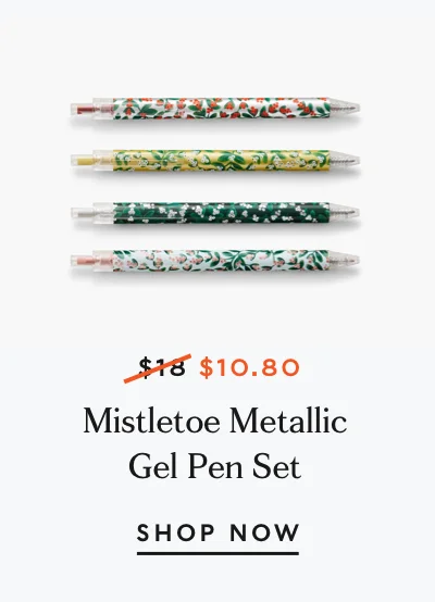 Mistletoe Metallic Gel Pen Set
