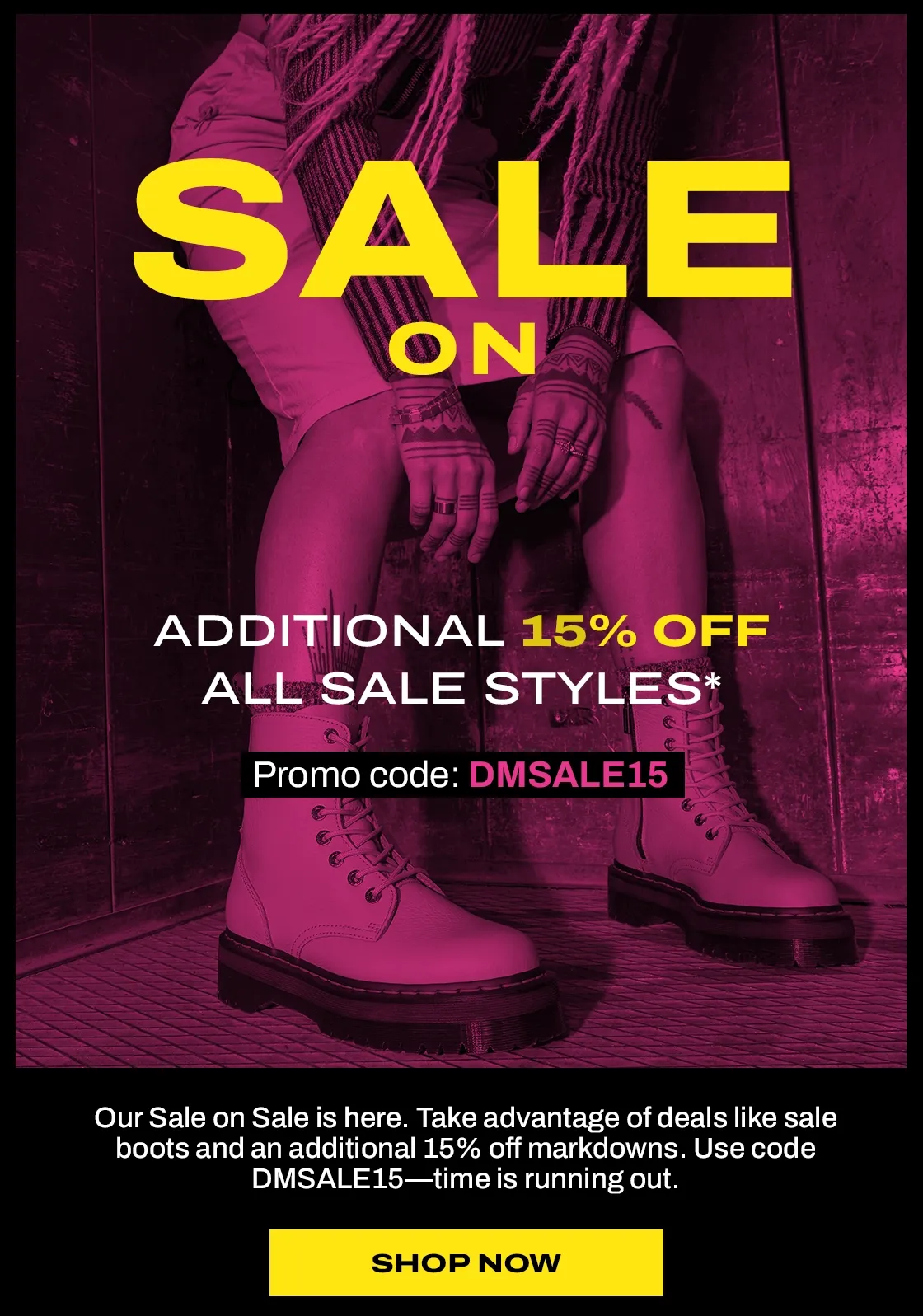 Get an extra 15% off sale