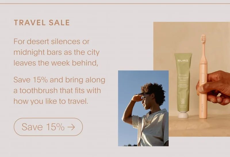 Shop Travel Sale. 15% off.