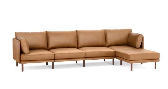 Field Leather 5-Piece Sectional Lounger