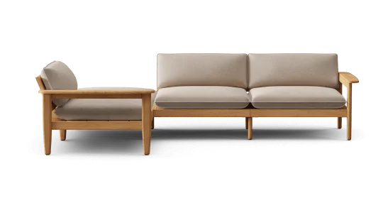 Dunes Teak 4-Piece Sectional