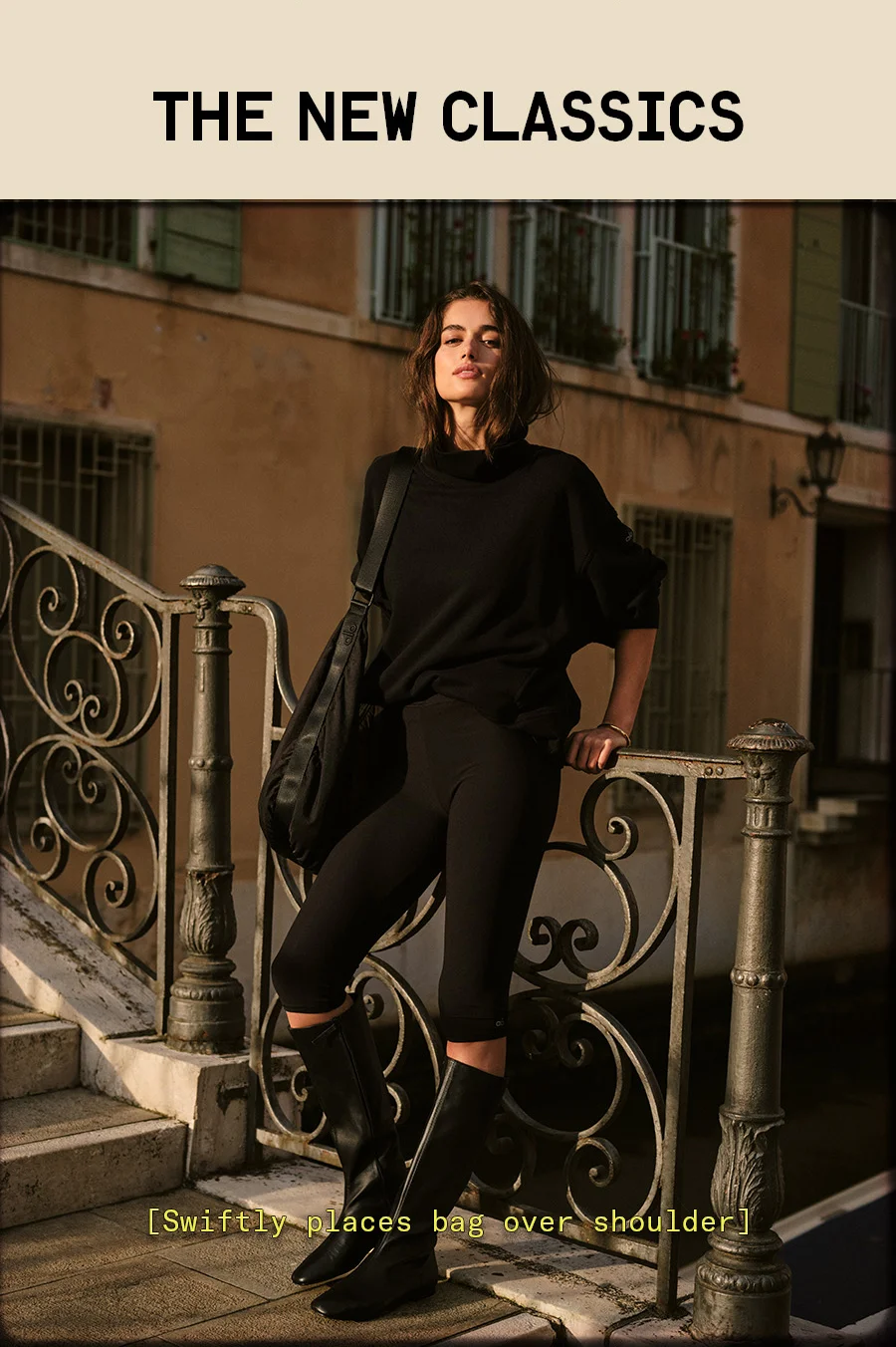 THE NEW CLASSICS: Sweiftly places bag over shoulder