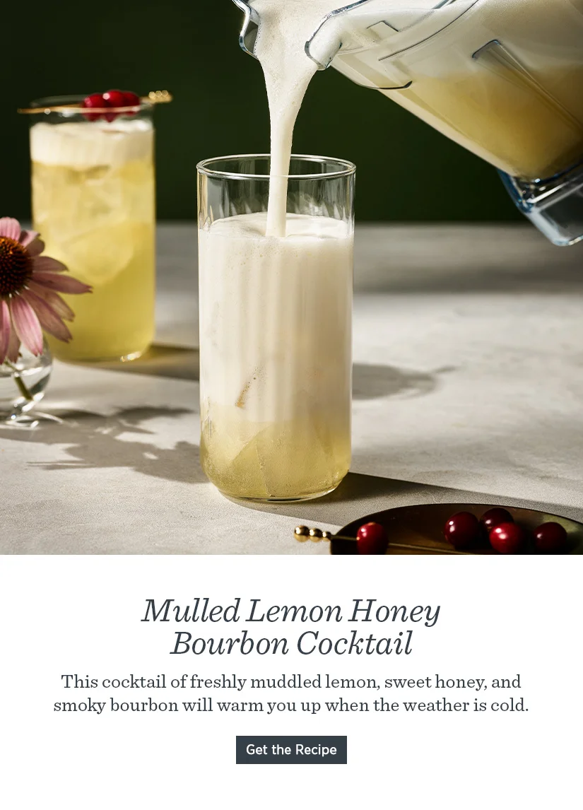 Mulled Lemon Honey Bourbon Cocktail