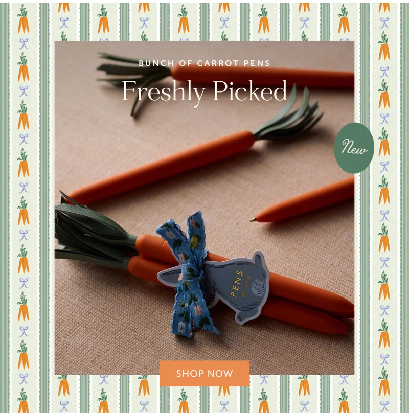 bunch of carrot pens Freshly Picked Shop now