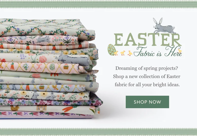 Fabric is Here Dreaming of spring projects?  Shop a new collection of Easter  fabric for all your bright ideas. Shop now