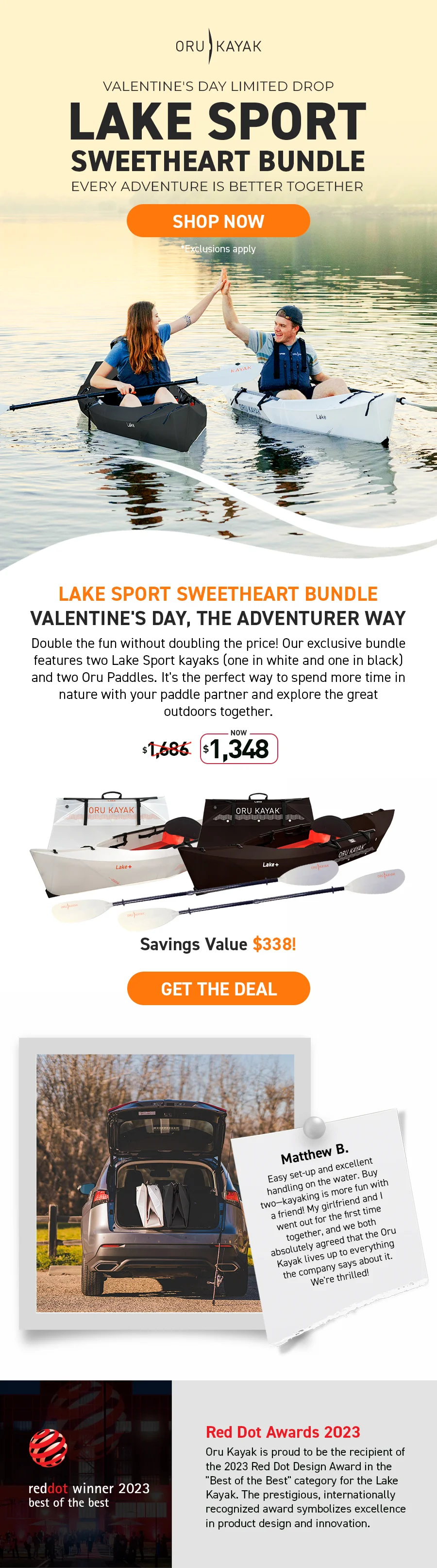 Don't Miss the Lake Sport Sweetheart Bundle. Limited Drop for Valentine's Day. Save $338!