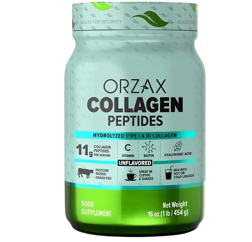 <span style="font-weight: 700; font-style: normal; text-decoration: none; font-family: Vulf_Sans-Medium, Helvetica Neue, Arial, sans-serif; font-size: 16px; line-height: 20px">Orzax </span><span style="font-style: normal; text-decoration: none; font-family: Vulf_Sans-Medium, Helvetica Neue, Arial, sans-serif; font-size: 16px; line-height: 20px">Collagen Peptides Powder</span>