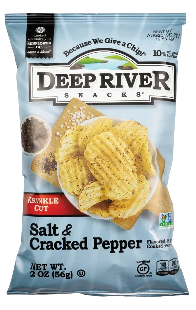 <span style="font-weight: 700; font-style: normal; text-decoration: none; font-family: Vulf_Sans-Medium, Helvetica Neue, Arial, sans-serif; font-size: 16px; line-height: 20px">Deep River Snacks</span><span style="font-style: normal; text-decoration: none; font-family: Vulf_Sans-Medium, Helvetica Neue, Arial, sans-serif; font-size: 16px; line-height: 20px"> Salt &amp; Cracked Pepper Chips</span>