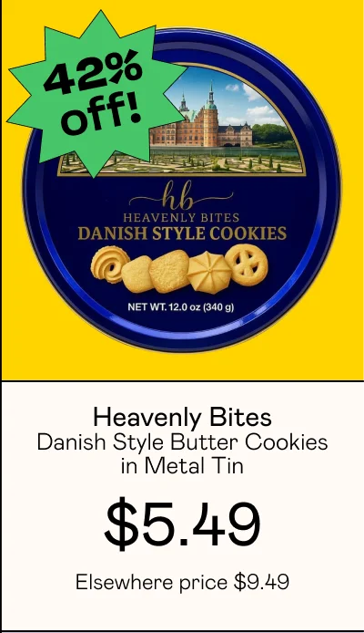 Danish Style Butter Cookies In Metal Tin