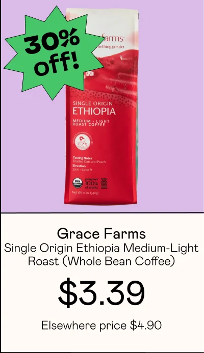 Single Origin Ethiopia Medium-Light Roast - Whole Bean Coffee