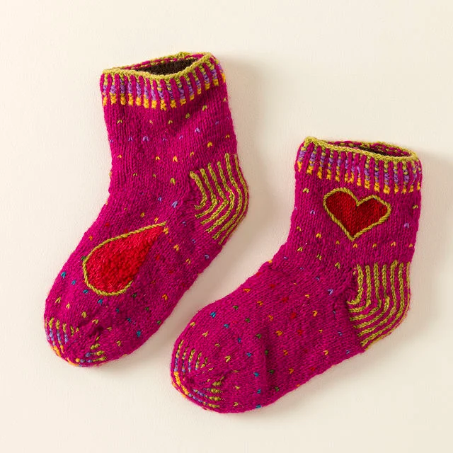 Secret Heart Slipper Socks