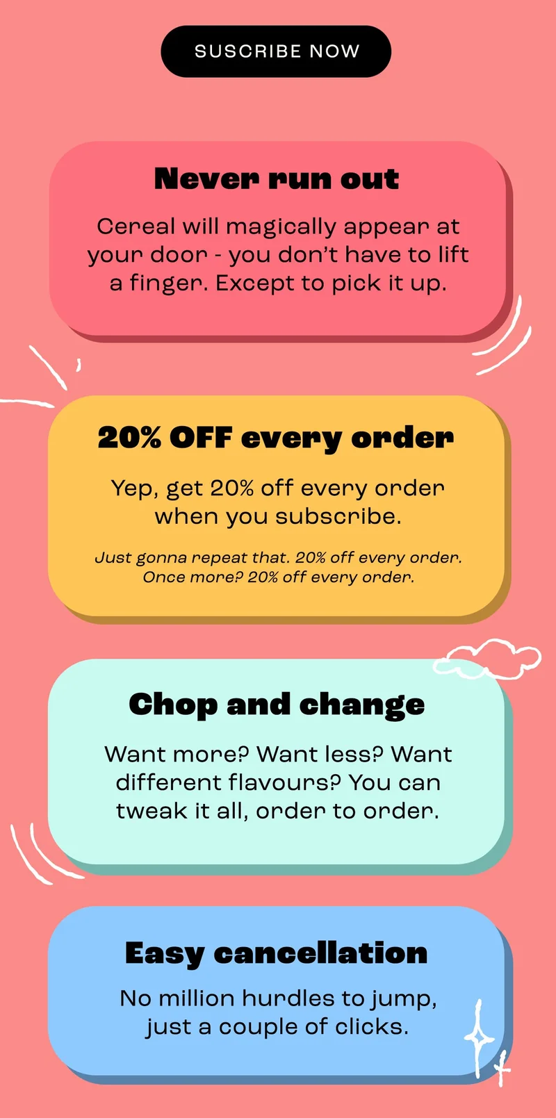 Benefits of subscription