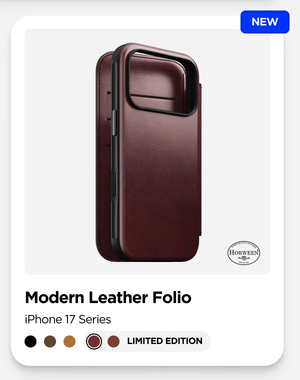 Modern Leather Folio for iPhone 17