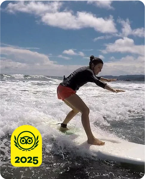 Image Description: A person surfing.