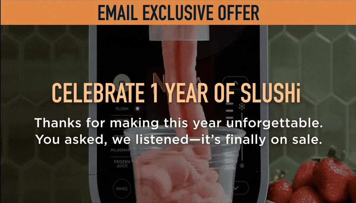 Celebrate 1 year of SLUSHi. Thanks for making this year unforgetable. You asked, we listened-- it is finally on sale.