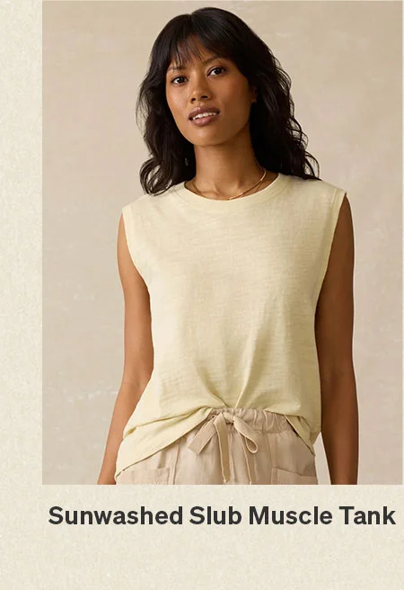 Sunwashed Slub Muscle Tank