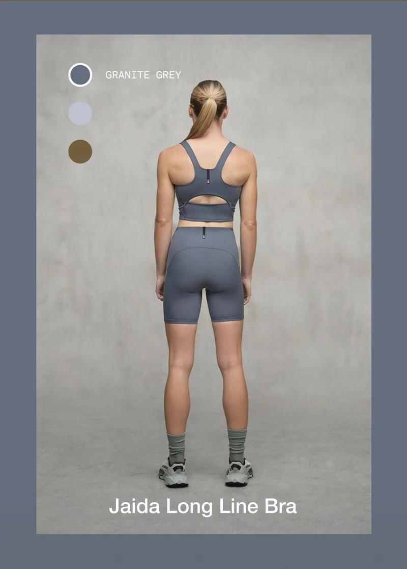 GRANITE GREY Jaida Long Line Bra