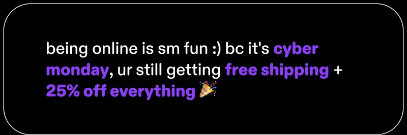 free shipping + 25% off everything