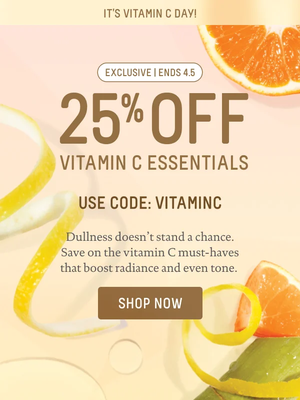 25% Off Vitamin C Essentials