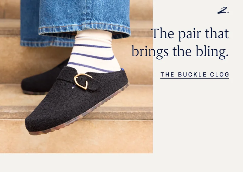 2. The pair that brings the bling. THE BUCKLE CLOG