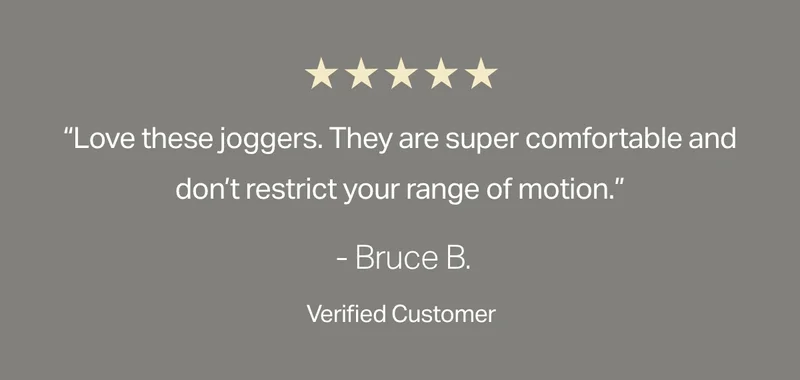 "Love these joggers."